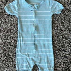 Toddler Boy 1-Piece Striped 100% Snug Fit Cotton Romper Pajamas - Blue